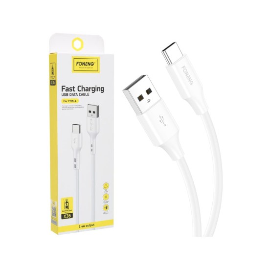 Foneng Incense Type C Data Cable X36 2.4A 2m White